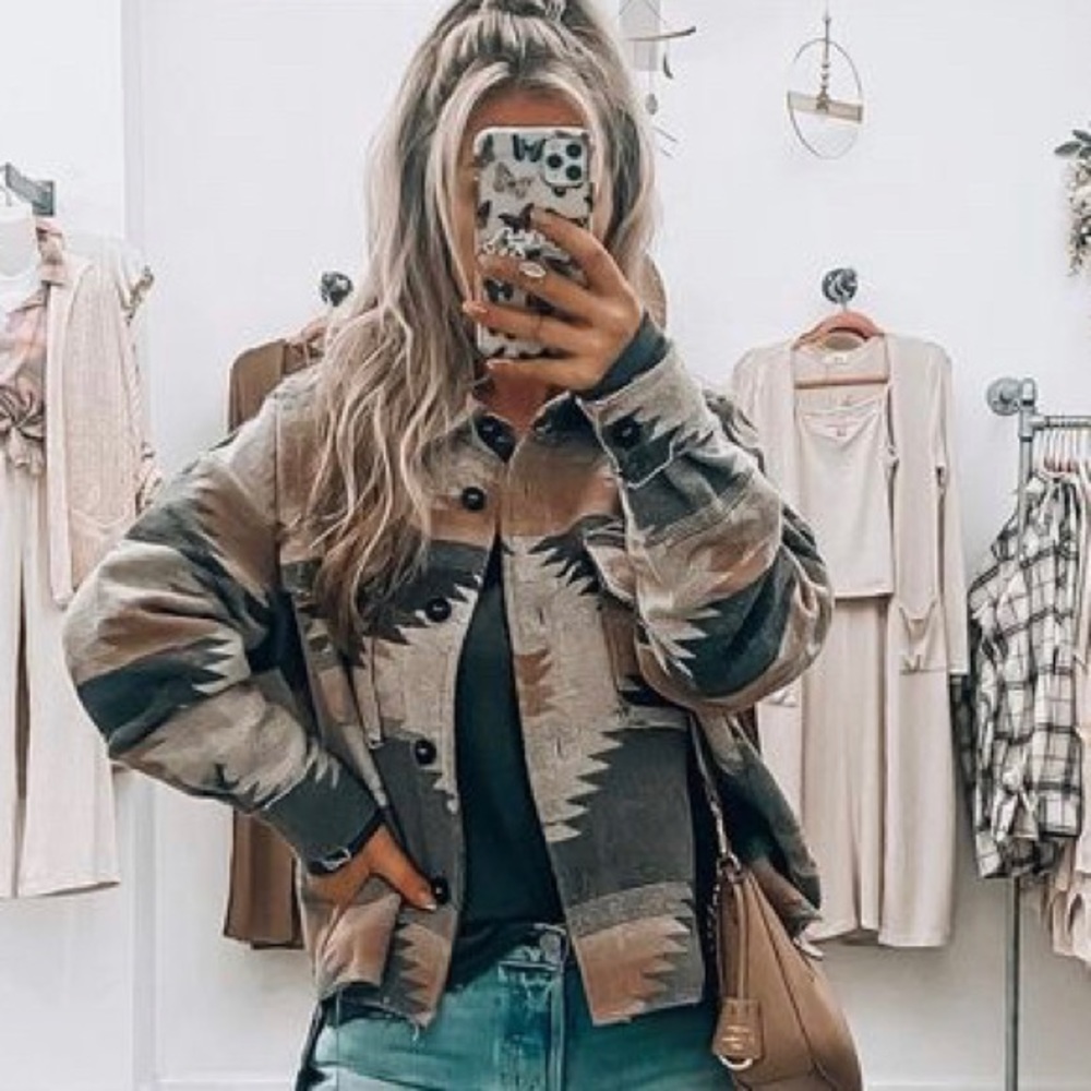 New Native Yellowstone Distressed Flannel Jacket